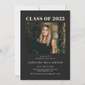 Invitation Bold Modern Black Deux Photo Graduation Party Invi (Devant)