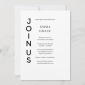 Invitation Bold Modern GRAD Typography Gold Photo Graduation (Dos)