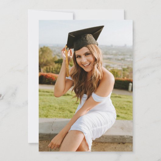 Invitation Bold Pink and Red 2025 Photo Graduation Party (Dos)