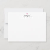 Invitation Bold Pink Hearts Note Card (Devant)