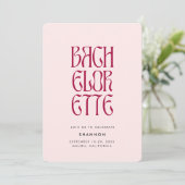 Invitation Bold Pink Magenta Typographie Bachelorette Week-en (Debout devant)