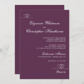 Invitation Bold Plum Modern Chic Mix and Match Wedding (Devant / Derrière)