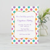 Invitation Bold Polka Dots (Debout devant)