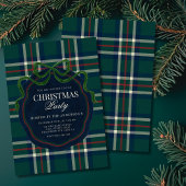 Invitation Bold Preppy Plaid Christmas Heritage Party