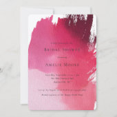 Invitation Bold Red Abstract Painting Modern Bridal Shower (Devant)