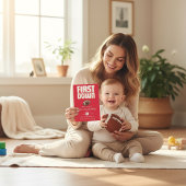 Invitation Bold Red Football First Birthday Party Invite