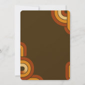 Invitation Bold Retro Mariage des années 1970 (Dos)