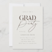 Invitation Bold Retro Typographie Photo Graduation Party (Devant)