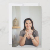 Invitation Bold rose rouge moderne 50e anniversaire Photo (Dos)