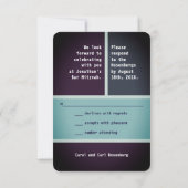 Invitation Bold Star of David Bar Mitzvah RSVP Réponse (Dos)