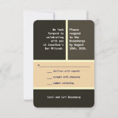 Invitation Bold Star of David Bar Mitzvah RSVP Réponse (Dos)