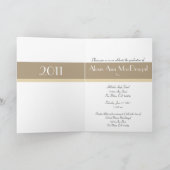 Invitation Bold Stripe Folded Graduation Invite (tan) (Intérieur)