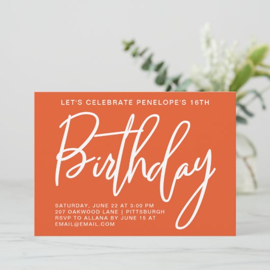 Invitation Bold Stripes fête d'anniversaire (Debout devant)