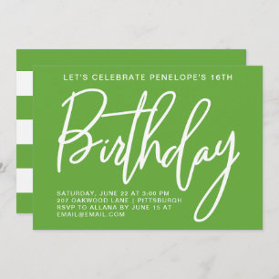 Invitation Bold Stripes fête d'anniversaire