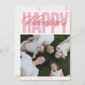 Invitation Bold Typographic Valentine’s Day Photo Card (Devant)