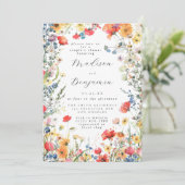 Invitation Bold Wildflower Couple's Shower (Debout devant)