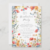 Invitation Bold Wildflower Graduation Party (Devant)