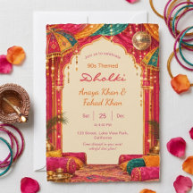 Bollywood 90s Dholki Nuit de Sangeet Desi Colorée