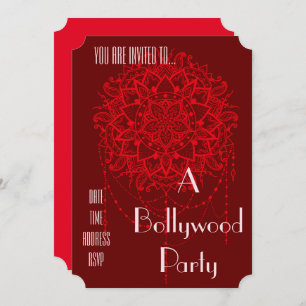 Invitation Bollywood Indian s'habille