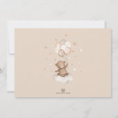 Invitation Boloon à air chaud de l'ours Brown mignon 1er anni (Dos)