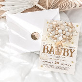 Invitation Bolos d'ours Baby shower Boho mignon d'attente