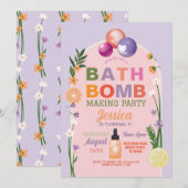 Invitation Bombe De Bain Fabriquant Artisanat Anniversaire Pa (Devant / Derrière)