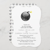 Invitation Bombe de style Letterpress de dessin animé (Devant / Derrière)