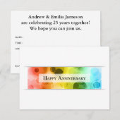 Invitation bon anniversaire bokeh (Devant / Derrière)