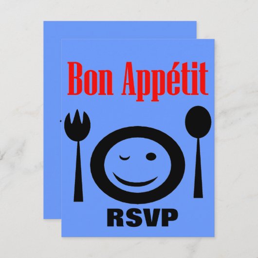 Invitation Bon Appetit (Devant / Derrière)