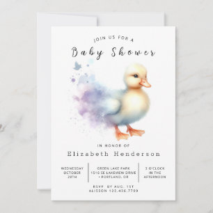 Invitation Bon Baby shower de canard numérique