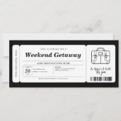 Invitation Bon cadeau de fin de semaine Getaway Surprise (Devant)