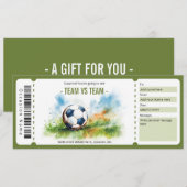 Invitation Bon cadeau de jeu de football surprise (Devant / Derrière)