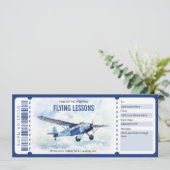 Invitation Bon cadeau de leçons de vol surprise (Debout devant)