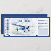 Invitation Bon cadeau de leçons de vol surprise (Devant / Derrière)