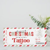 Invitation Bon cadeau de tatouage de Noël Idée Modèle (Debout devant)