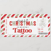 Invitation Bon cadeau de tatouage de Noël Idée Modèle (Devant / Derrière)
