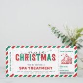 Invitation Bon cadeau Spa de Noël Massage (Debout devant)