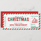 Invitation Bon cadeau Spa de Noël Massage (Devant / Derrière)