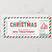 Invitation Bon cadeau Spa de Noël Massage (Devant)
