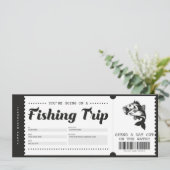 Invitation Bon de cadeau de certificat de voyage de pêche (Debout devant)