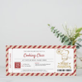 Invitation Bon de cadeau de cours de cuisine Noël (Debout devant)