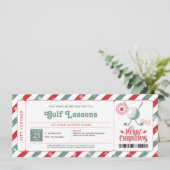 Invitation Bon de cadeau de leçon de golf de Noël (Debout devant)