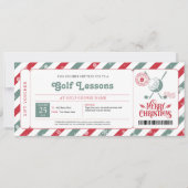 Invitation Bon de cadeau de leçon de golf de Noël (Devant)