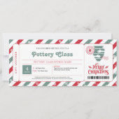 Invitation Bon de cadeau de Noël pour un cours de poterie (Devant)