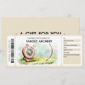 Invitation Bon de cadeau de tir à l'arc sur cible  (Devant / Derrière)