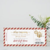 Invitation Bon de Cadeau Pôle Nord Noël du Père Noël (Debout devant)