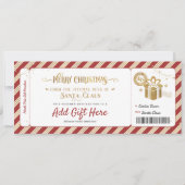 Invitation Bon de Cadeau Pôle Nord Noël du Père Noël (Devant)