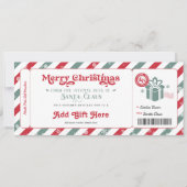 Invitation Bon de Cadeau Pôle Nord Noël du Père Noël (Devant)