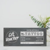 Invitation Bon de cadeau pour tatouage personnalisé simple (Debout devant)