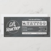 Invitation Bon de cadeau pour un tatouage personnalisé simple (Devant)